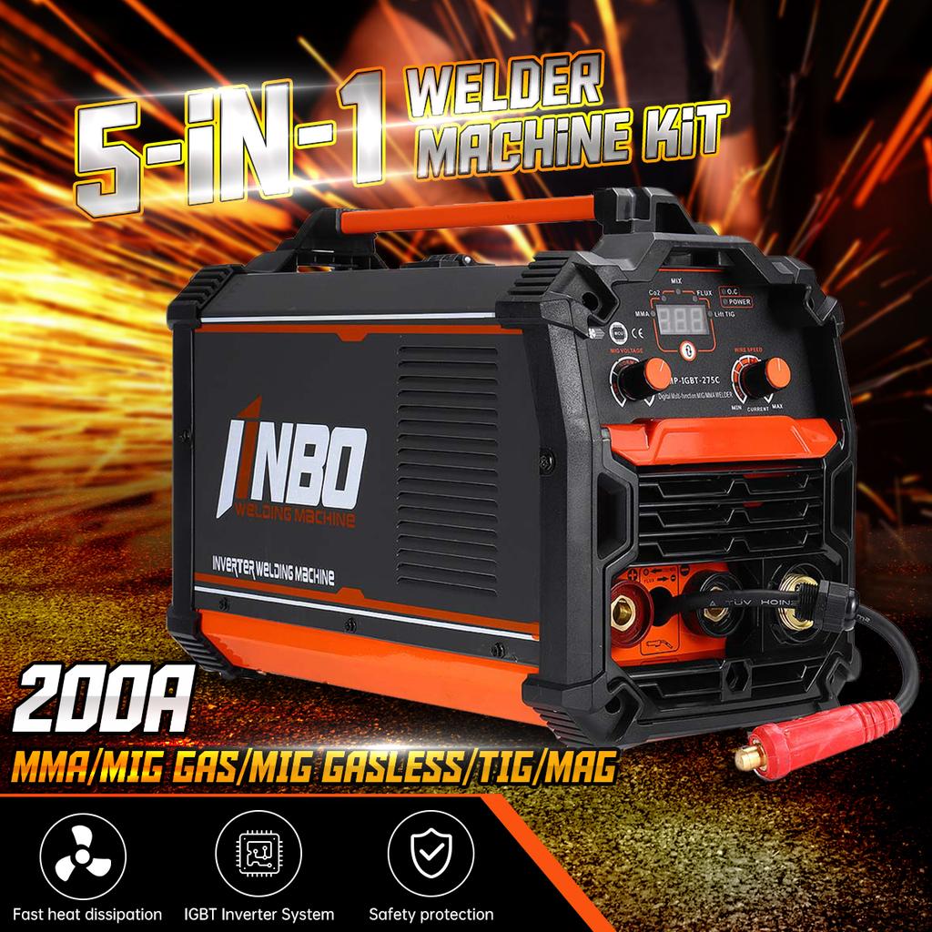200A 5 в 1 Сварочный полуавтоматический инвертор Mma / Lift Tig / Gas ...