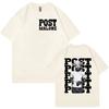 Rapper P-Posts M-Malones Graphic TShirts Men's Hip Hop Fashion Short Sleeve T-shirt Retro Gothic Clothing Unisex Cotton Tees