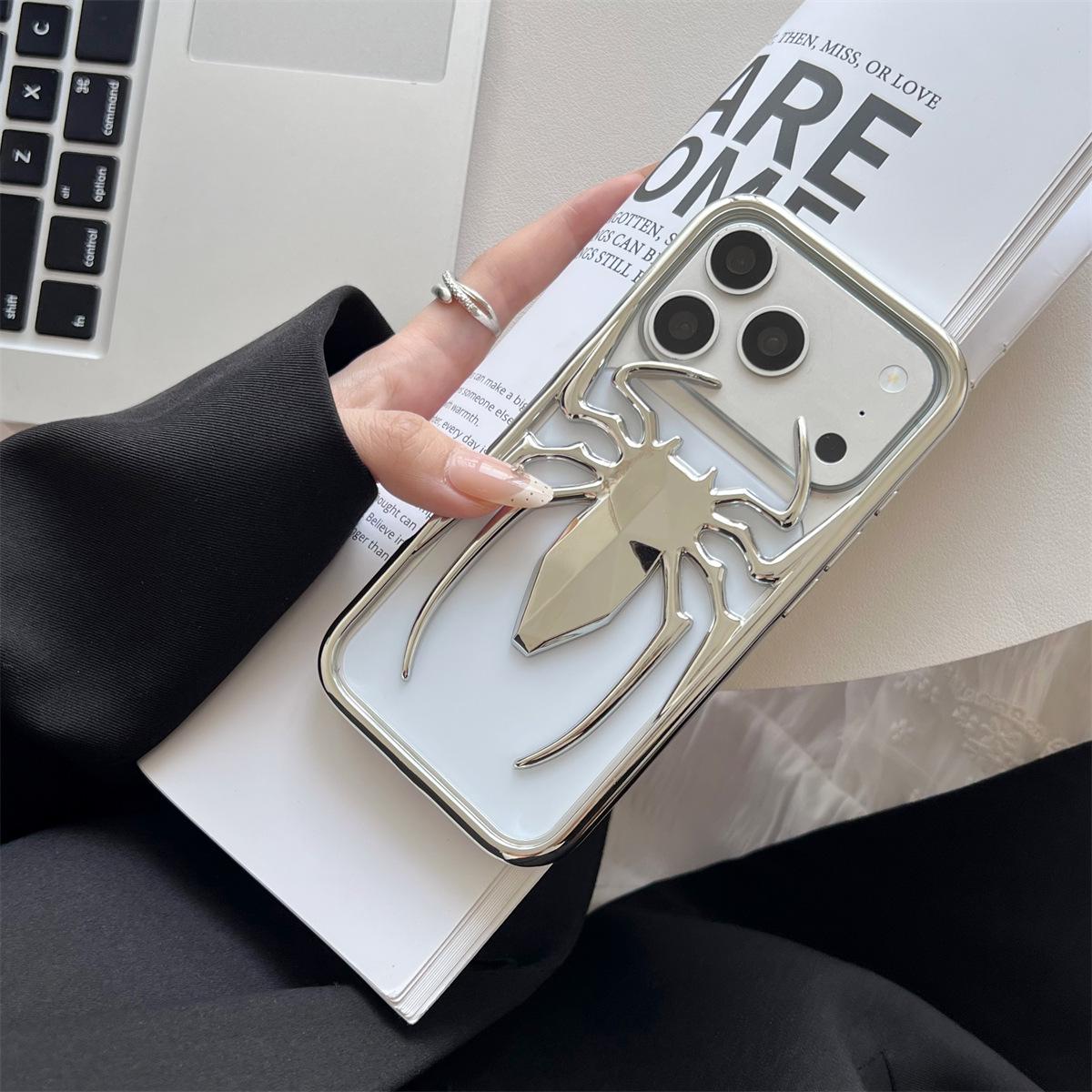 

Electroplated Spider Design iPhone 14/13/12 Pro Max Anti-fall Case 15Pro Max