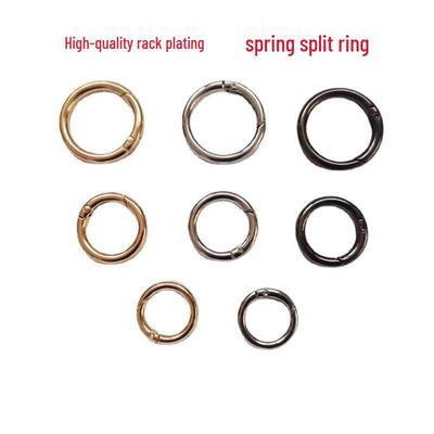 Zinc Alloy Spring Ring: DIY Woven Bag Accessories - Round Ring, Keychain Snap Hook
