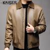 Kaiser Men's Goatskin Leather Lapel Jacket KS83505