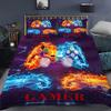 Comforter 3D Flame Gaming Comforter Set For Boys Teens Gamer Room Decor Game Controller Bedding Setkid Gamepad Bedroom