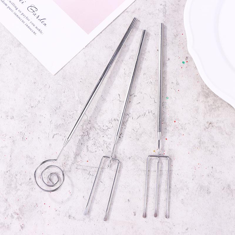 Stainless Steel Candy Dipping Fork Irregular Shaped Cheese Fondue Culinary Decorating Fork Long Handle Chocolate Dipping Tool