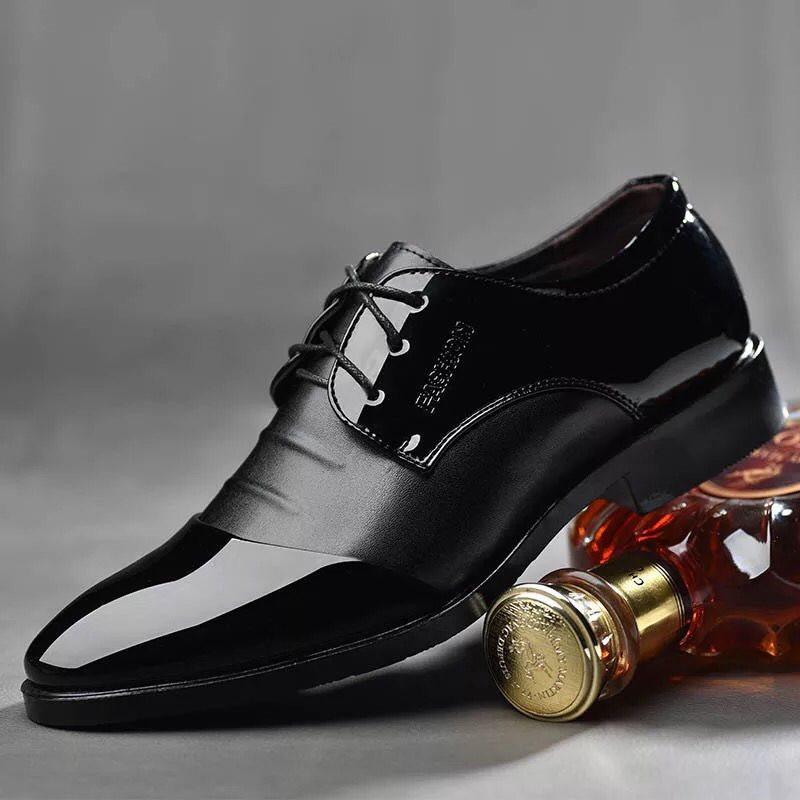 Leather Shoes for Men, Business Attire, Men's Shoes, British Casual Lace Up, Autumn Versatile, Breathable
