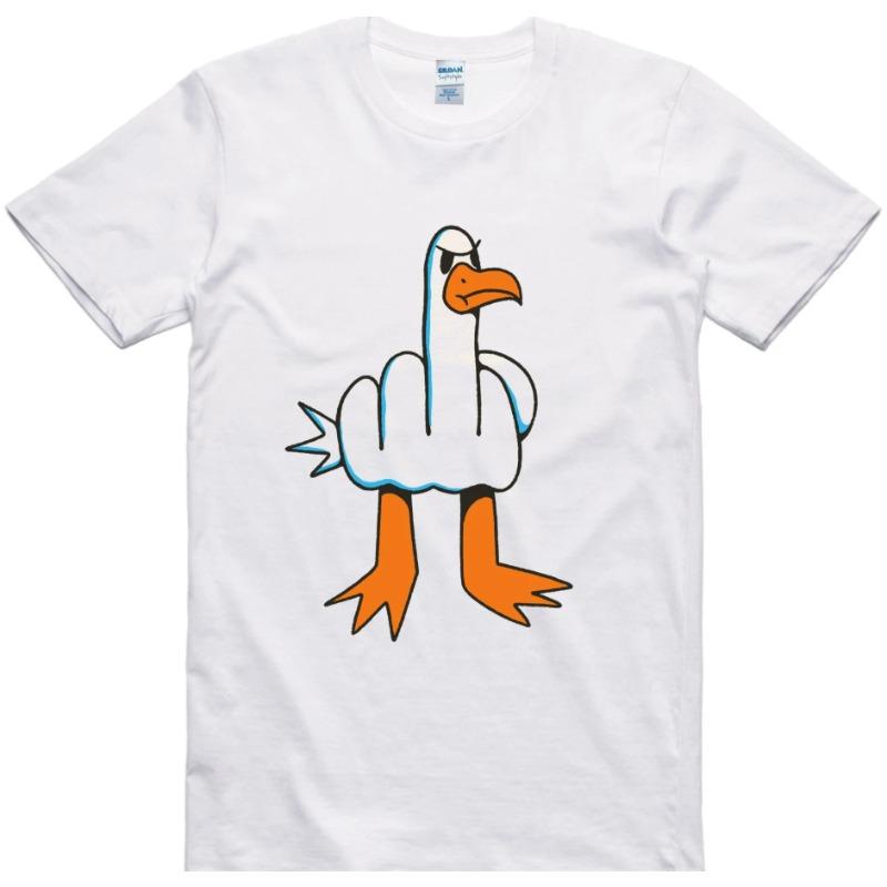 Mens Regularfit Cotton Tshirt with A Seagull Full of Attitude This Soft 100 Cotton Tee Adds Touch Character Casual Style