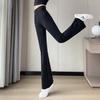 Women's High-Waisted Micro-Flare Athletic Pants for Fall – Leg-Lengthening Nude-Fit for Yoga, Tennis & Running