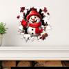 Snowman Through The Wall Christmas Self-adhesive Wall Sticker for Bedroom and Study Wall Surface Stickers