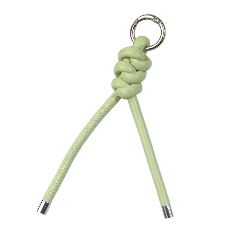 Handcrafted Triangular PU Leather Rope Keychain Lightweight Keyring Ornament Decors For Everyday Use or Travel