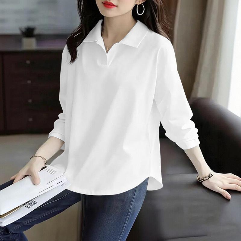 ZANZEA Women Casual Turn Down Collar Loose Long Sleeve Blouse