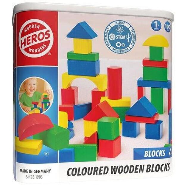 Конструктор деревянный Tactic Heros цветной, 100 деталей