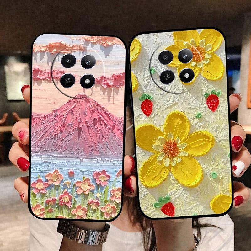 Für Realme 12 5G Hülle Abdeckung Realme12 Funda Coque Weiches Mode Silikon Schutzhülle für Telefonkamera für Realme 12 5G