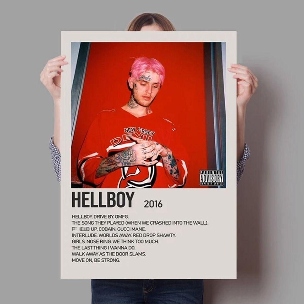 Lil Peep Hip Hop Umělec Kovový Plechový Značka pro Pokoj Mladistvých Hudební Prostor Dekor