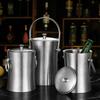 Stainless Steel Double-Layer Insulated Ice Bucket