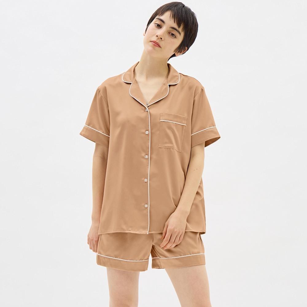 

Атласные пижамы с короткими рукавами и шорты GU by Uniqlo