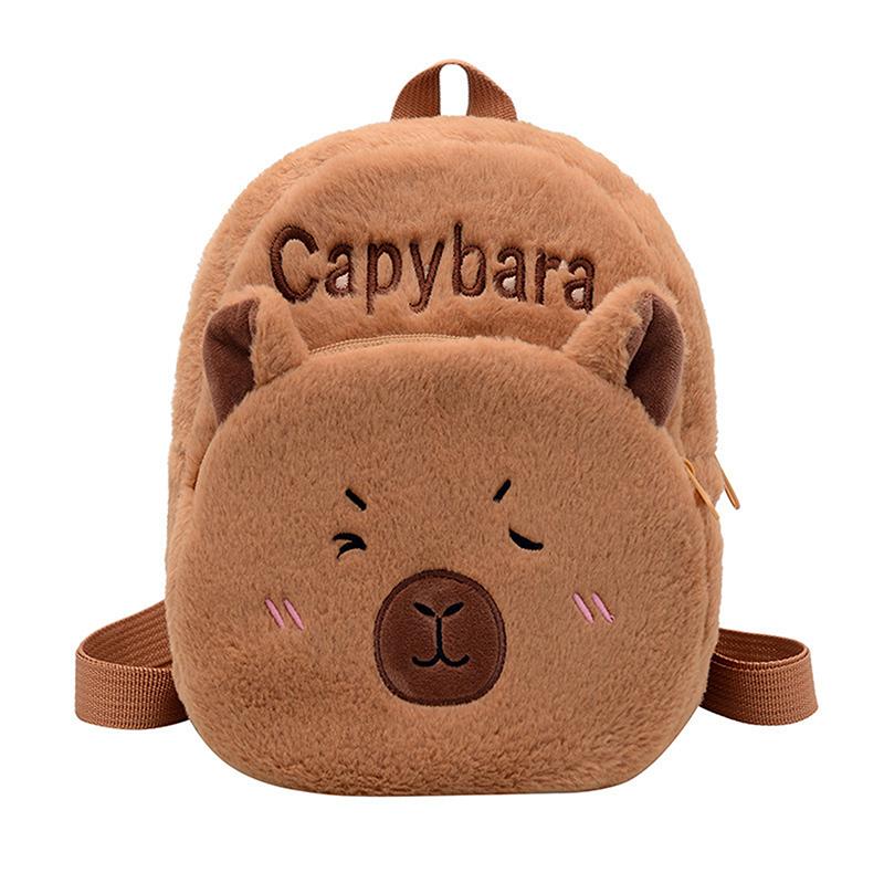 Capybara Doll Plush Backpacks Portable Cartoon Animals Cute Capybara Backpack Plush Women Bag Gift For Girls Kids