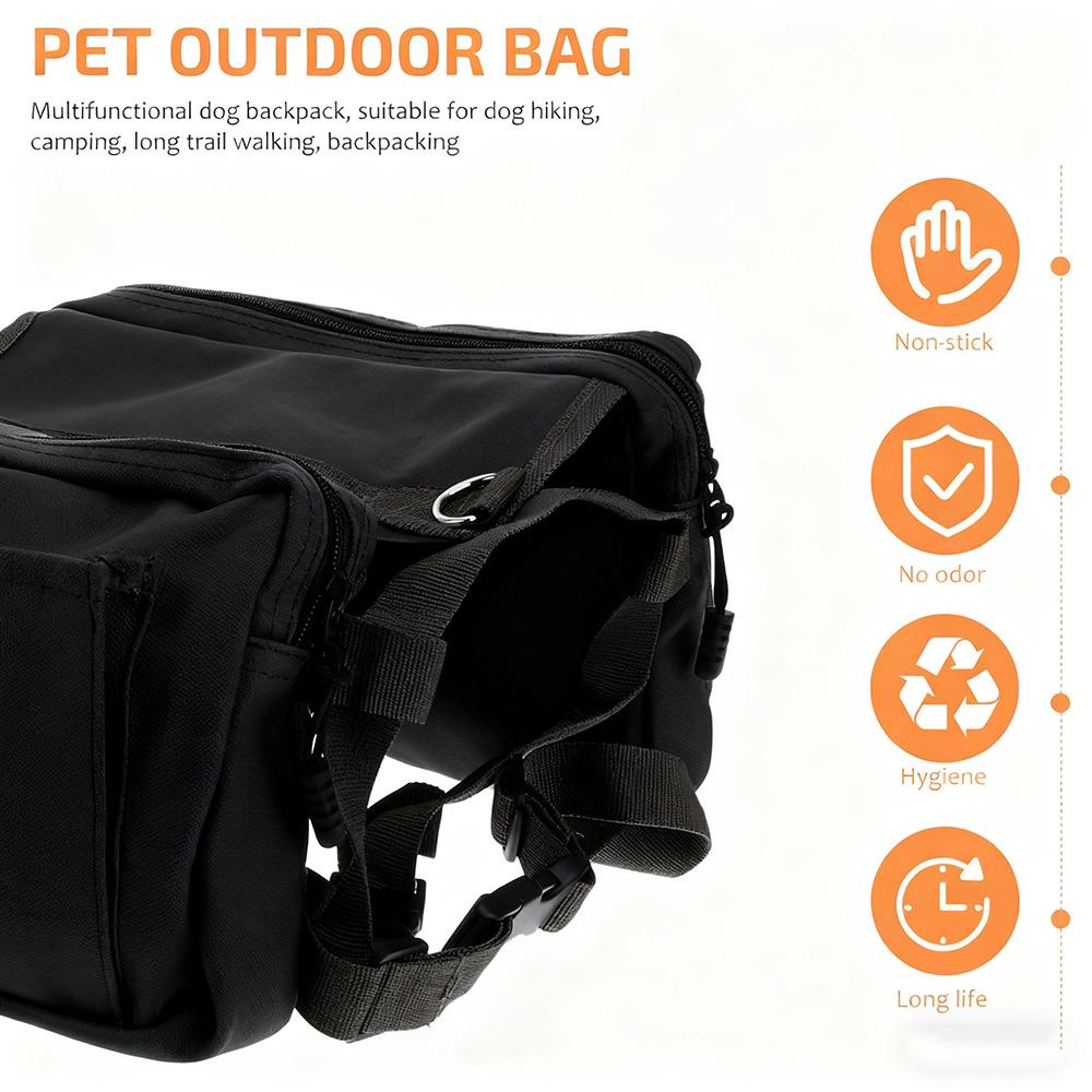 Pet Hiking Backpack with Saddle Bags for Medium To Large Dogs - Multi-functional Travel Pack