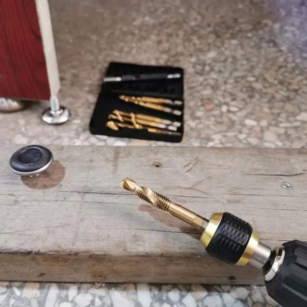 1/4 Inch Keyless Drill Chuck Adapter Self-tighten Electric Drill Bits Collet Chucks 1/4" Hex Shank Quick Change Converter