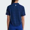Adidas Manchester United Brand Logo Fashion Logo Lapel Short-sleeved Away Football Jersey Men's Night Indigo Blue