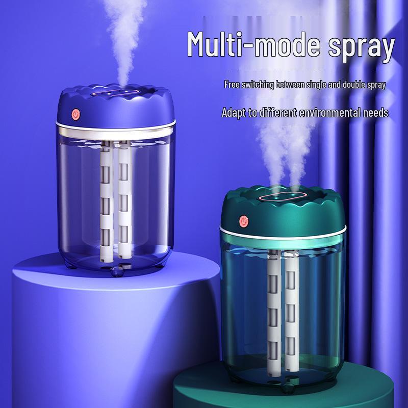 High-Capacity Double Spray Desktop Humidifier & Air Purifier