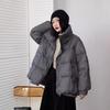 High-Quality Loose-Fit Korean Style Hooded Down Jacket with Stand Collar