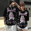 LaBuBu Loose T-shirt for Men and Women 3d Print Short Sleeved Couple Outfit Popular Internet Trendy Short Sleeved Top