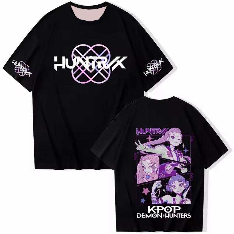 KPop Demon Hunter T-shirt 3D Saja Boys Print Kid Anime Tee Y2k Top Men Women Short Sleeve T Shirt Harajuku Cute Clothes for Girl