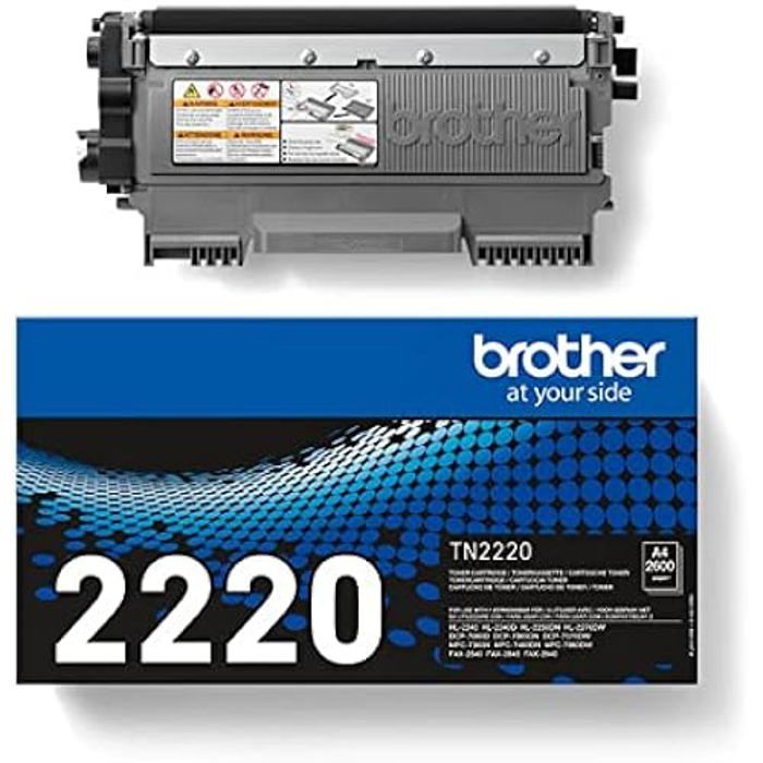 Cartouche Toner Noir Brother TN2220 - Qualité D'impression Exceptionnelle - Grande Capacité D'impression