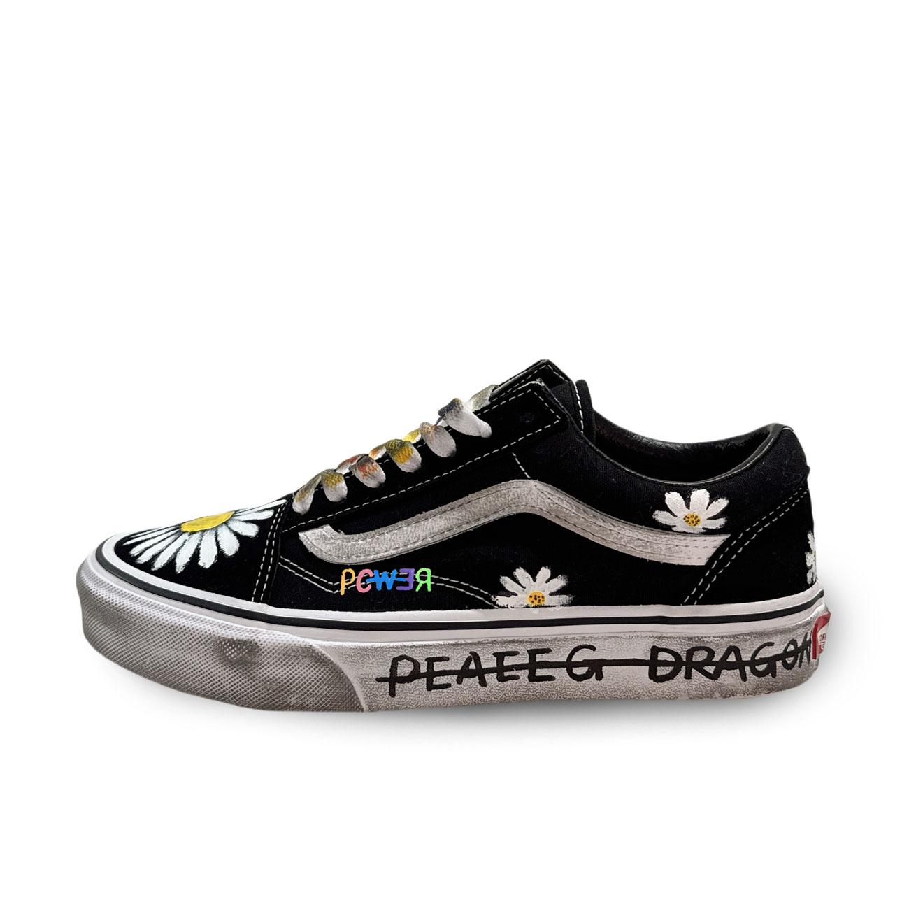 

Vans Old Skool Canvas Abrasion Resistant Low top Skateboard Shoes Unisex Black VN000D3HY28(TEAM221-2) 43
