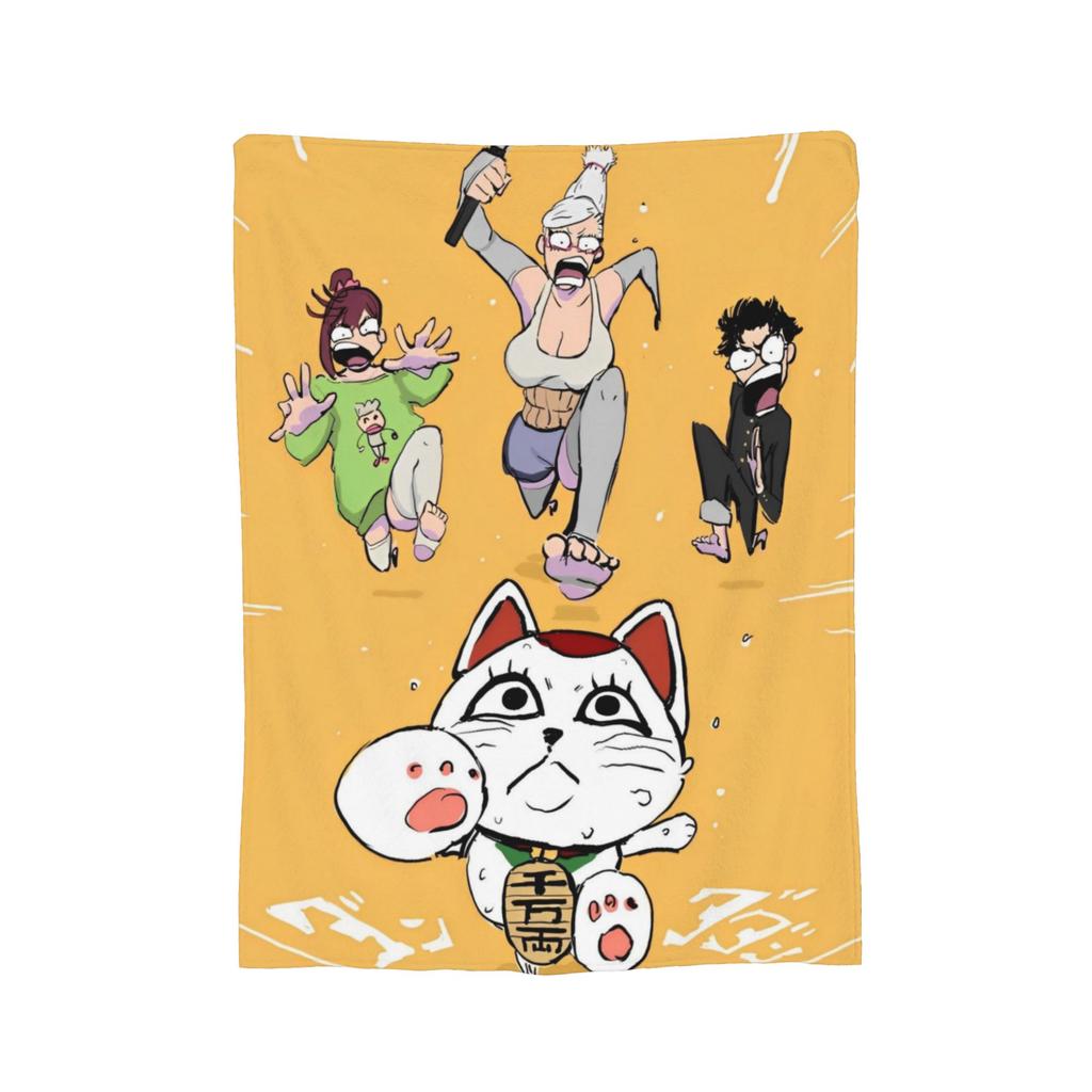 Anime Okarun Dandadan Flannel Blanket Awesome Throw Blankets for Sofa Bedding Lounge 125*100cm Quilt,