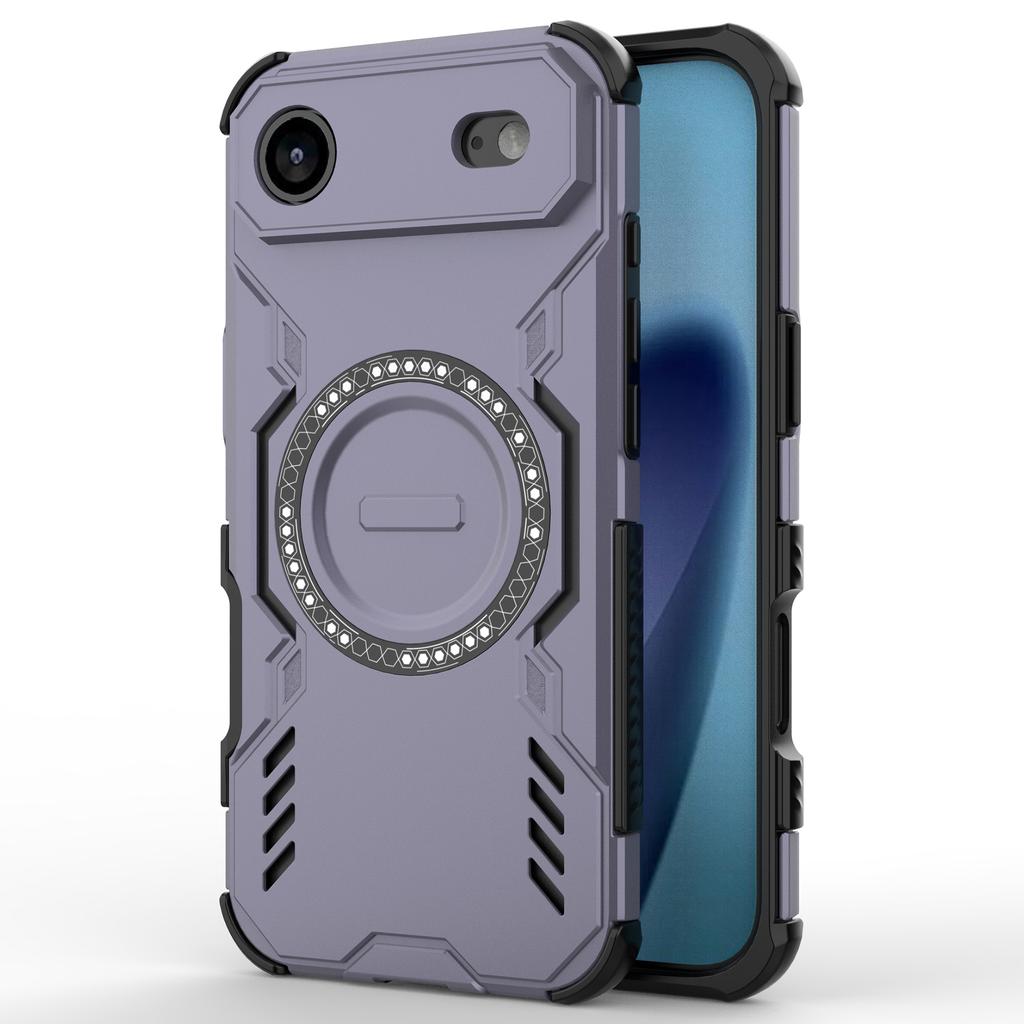 For iPhone 17 Air Magnetic Case Butterfly Armor Hollow Heat Dissipation PC+TPU Phone Cover