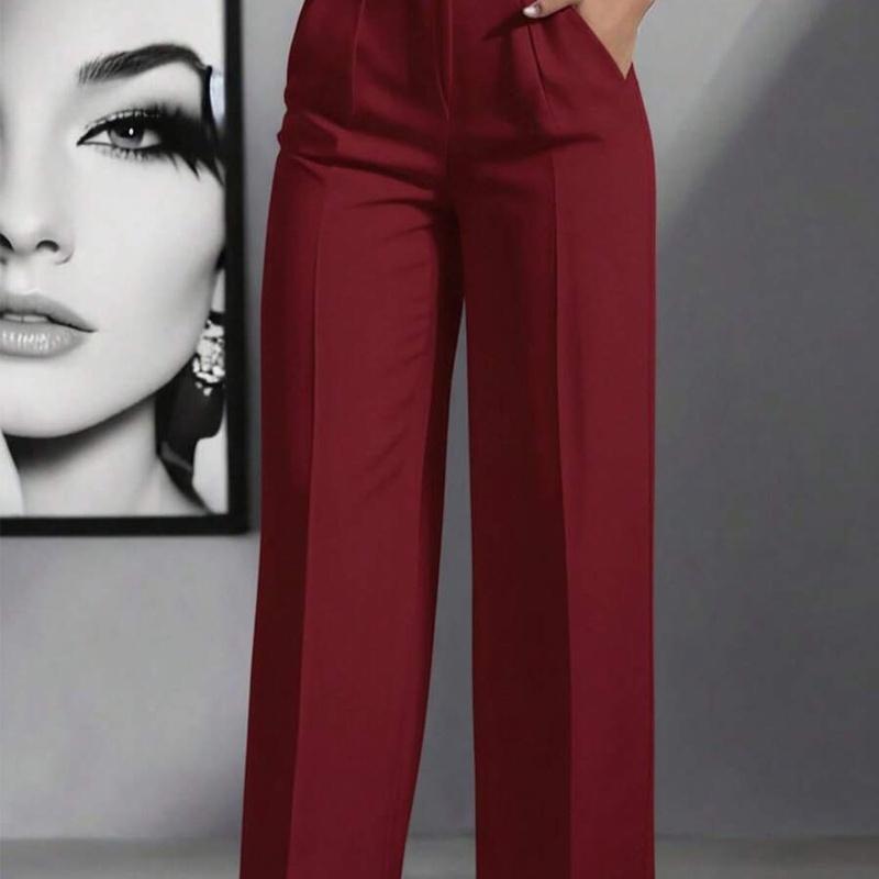 Women's High Waist Wide Leg Pants Tailored Flowy Trousers Casual Work Pants
