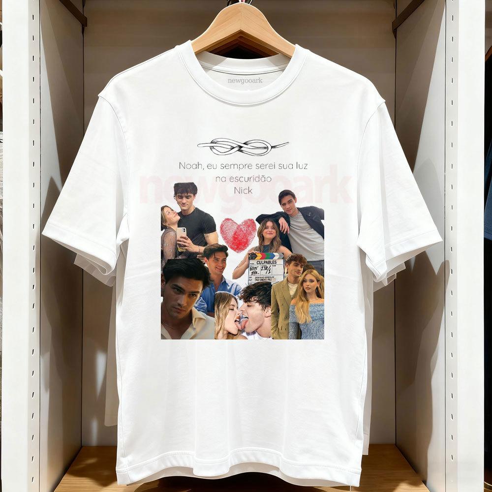 Movie Culpa Nuestra Noah Eu Sempre Serei Sua Luz Na Escuridão Nick Printed Tshirt Woman Man Couple Casual Cotton T Shirts S