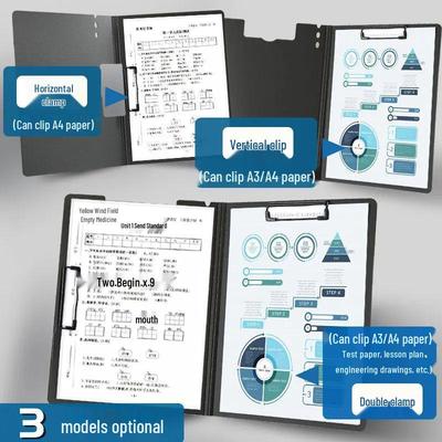 Prancheta para Documentos A4 e Organizador de Arquivos A3 com Bloco de Anotações Horizontal