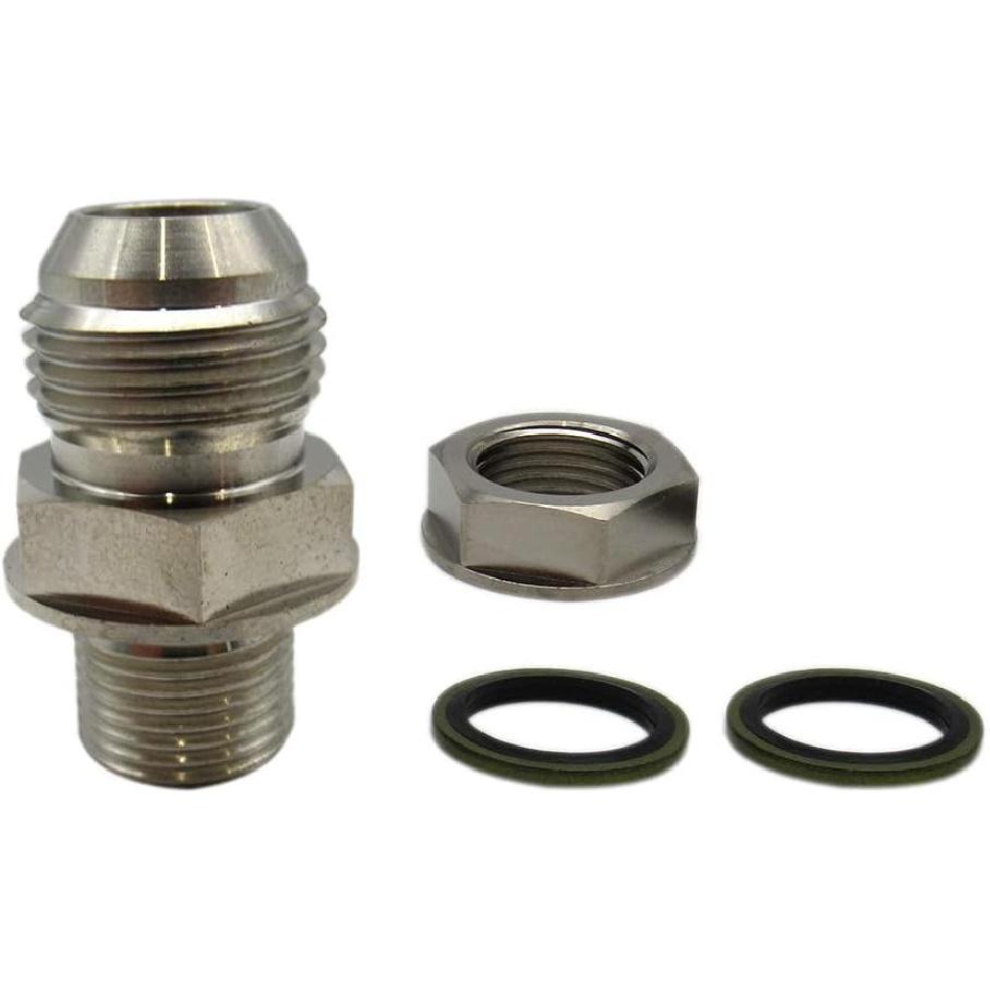 YL INC. New Turbo Oil Pan Return/Drain Plug Adapter Fitting 10AN No Welding Steel
