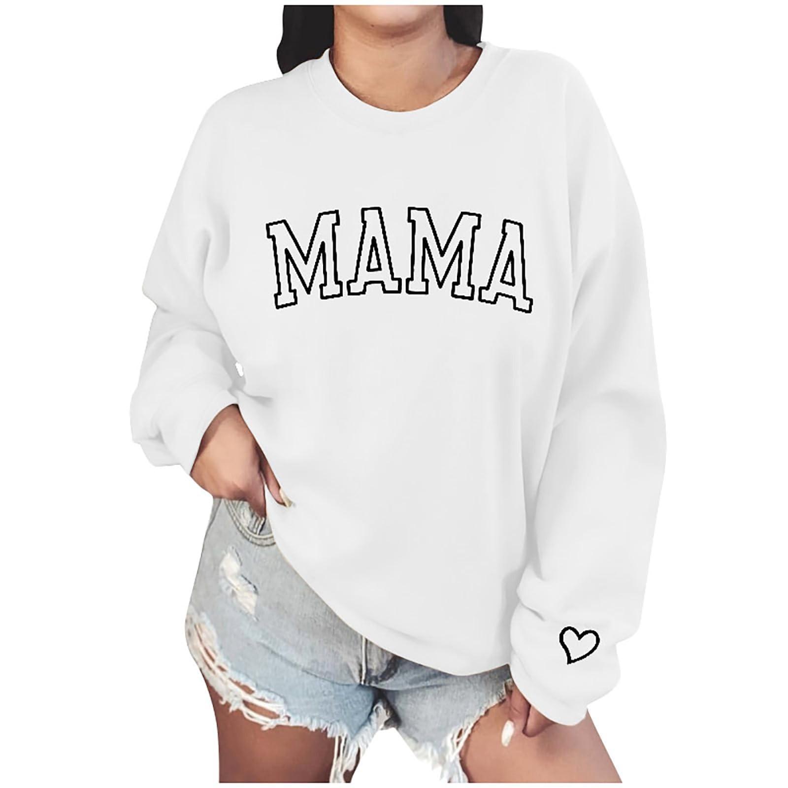 

Женские толстовки с принтом в виде сердца, графические праздничные футболки, повседневные свитера с длинным рукавом, топы XL белый