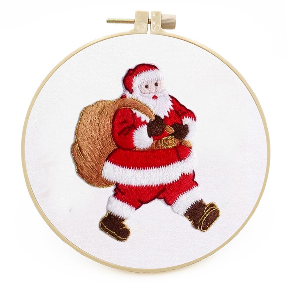 Accessories Xmas Patterns DIY Merry Christmas Cross Stitch Kit Embroidery Hoop Christmas Embroidery