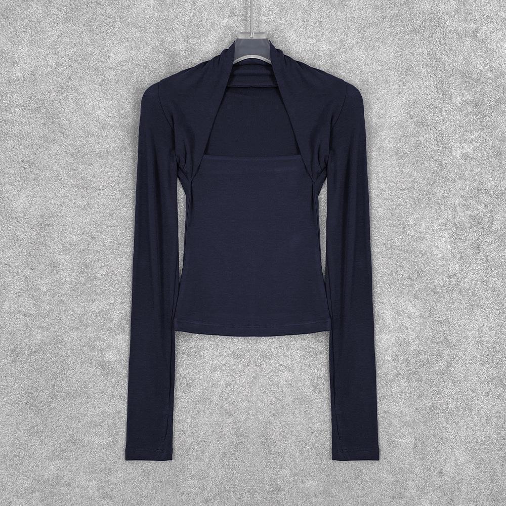 Original Lyocell Merino Wool Two-Piece Knitted Base Layer Top for Autumn/Winter