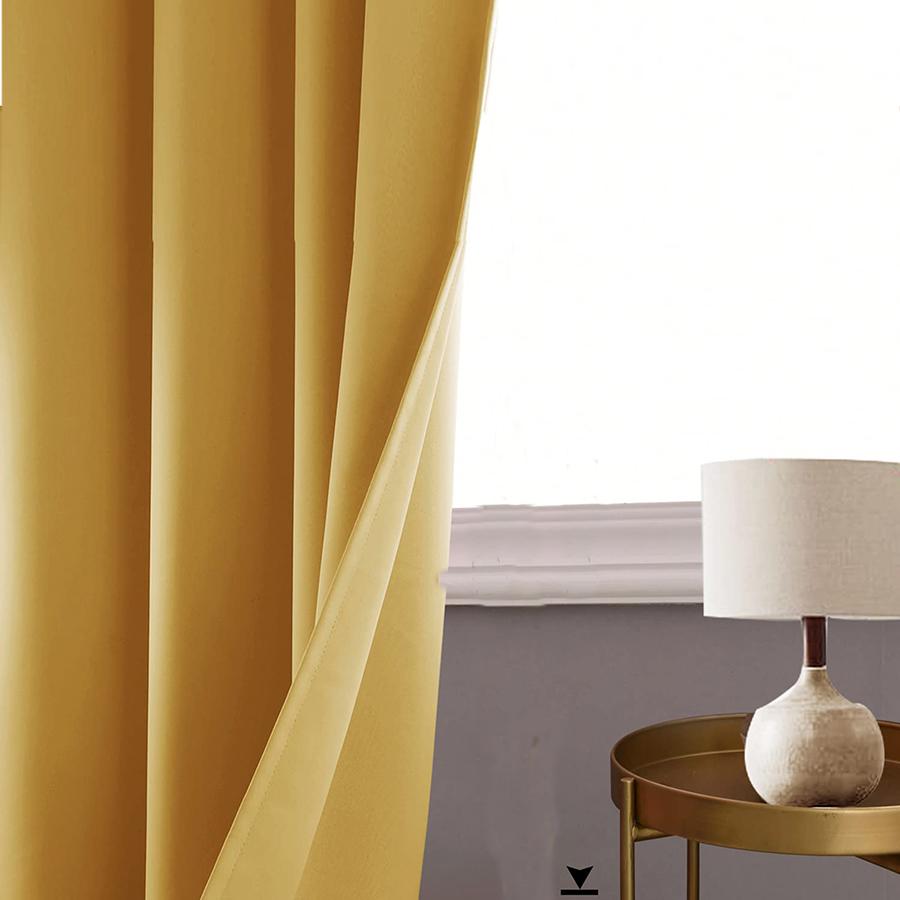 Perdele Termice Galbene de Înaltă Precizie pentru Tratarea Ferestrelor Dormitorului Blackout Hotel Birou Decoratiuni Terasă Panouri Perdea#35