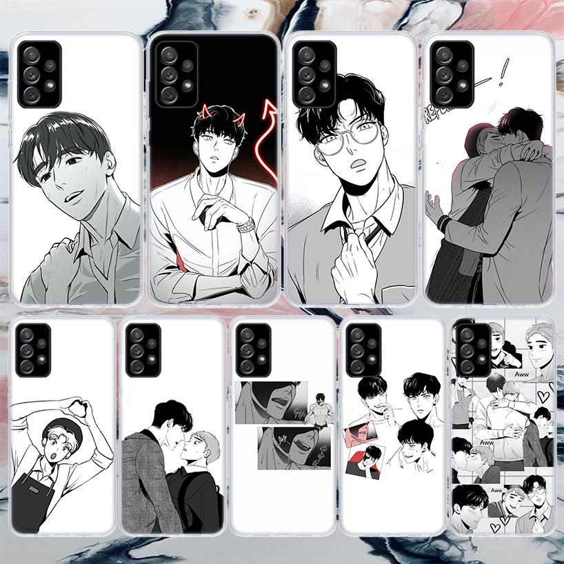 Gay Man Anime Comics Soft Phone Case For Samsung Galaxy A16 A26 A36 A56 A15 A14 A13 A55 A54 A53 A35 A34 A33 A25 A24 A23 A05S A04