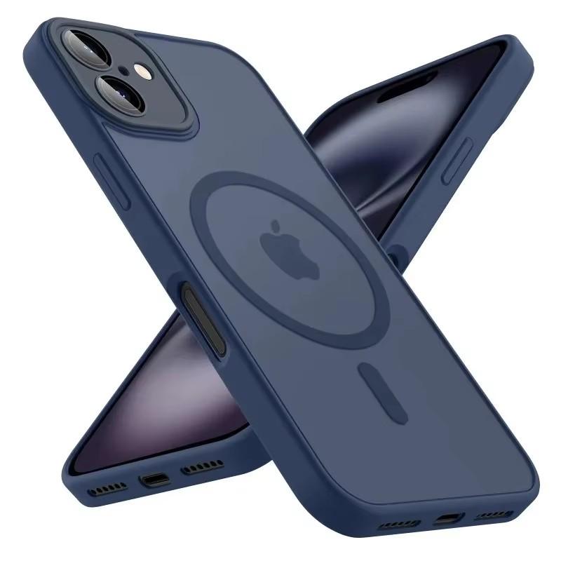 Luksusowe Przezroczyste Magnetyczne Etui Na Telefon Dla iPhone 17 16 15 14 13 12 11 Pro Max Plus Dla Magsafe Magnetyczne Bezprzewodowe Ładowanie Pokrowiec