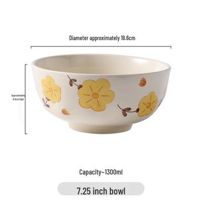 Beijinjie Nordic Yellow Flower Ceramic Dinnerware Set