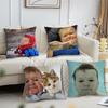Funny H-Hasbullas Boy cushion cover Living Room Accent Couch Back Support Square Lounge Restful Nap Companion Pillow Case