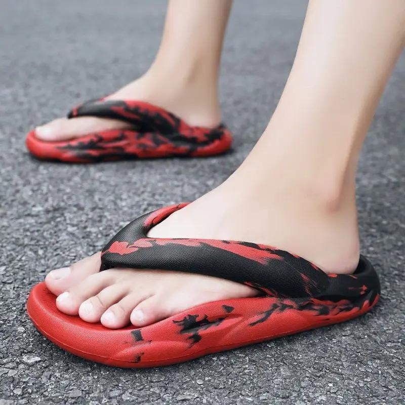 Fashion Beach Male Slipper Flip Flops Platform Shiatsu Outdoor Slides Original Low Price Designer Luxury Y2k Comfortable Eva Men's Shoe