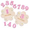 Zweiseitige Baby-Monatsmeilensteinkarten 3D-Blumen Neugeborenen-Fotografie-Requisiten Mädchen Jungen