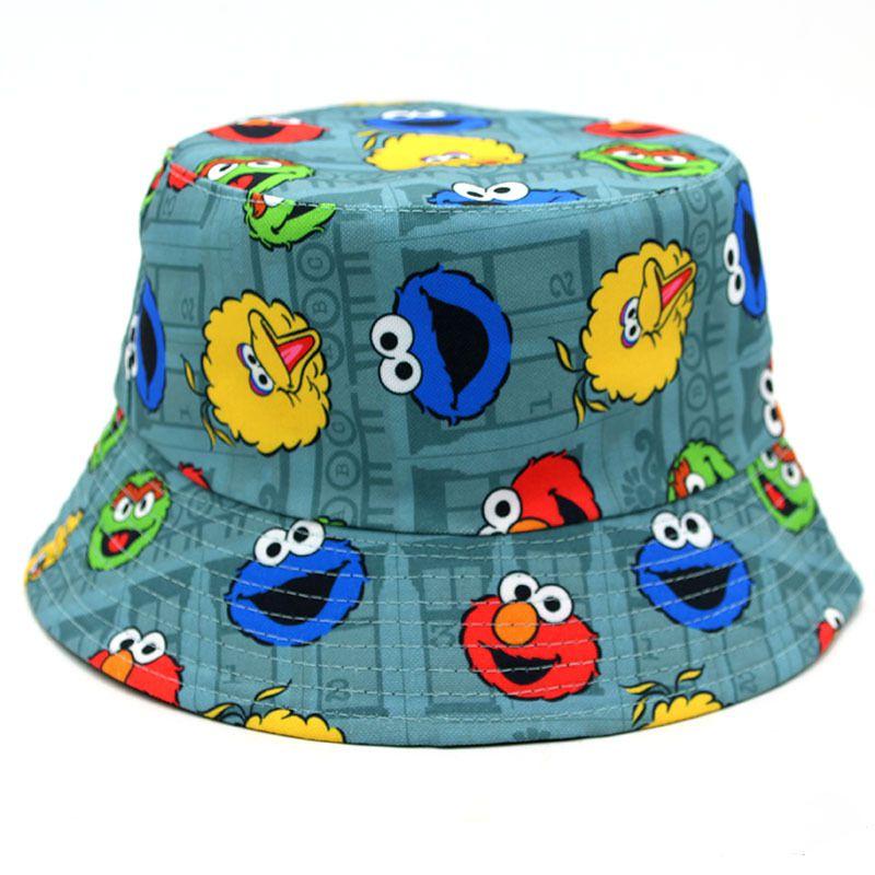 Sesame Street Fisherman Hat For Men And Women Double-sided And Breathable