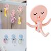 Cute Wall Hook Kitchen Bathroom Nail-free Door Hook Hanger Hat Keys Scarf Organizer