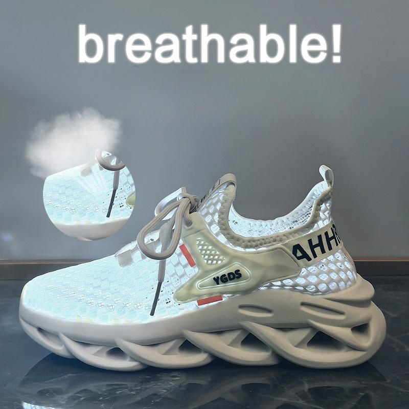 New Summer Flying Woven Shoes Korean Sports Women's Mesh Breathable Student Casual Shoes Flat Running