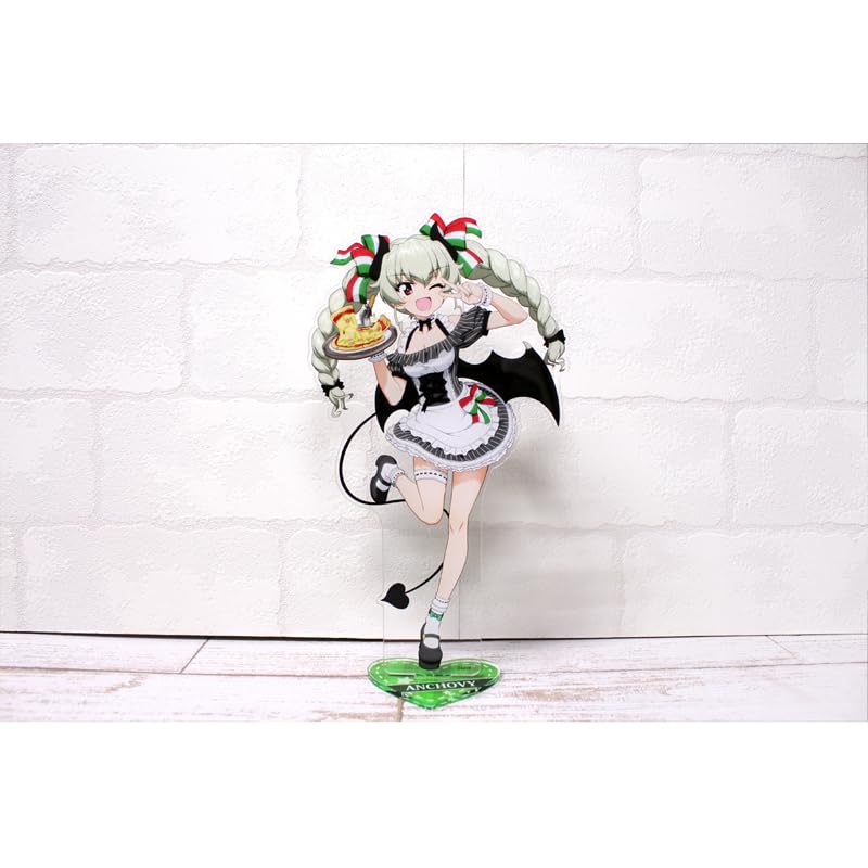 Girls & Panzer Final Chapter Anchovy Original Big Acrylic Stand Little Devil Waitress