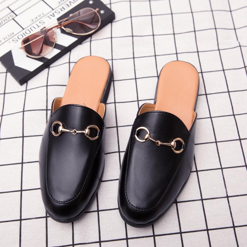 Men s Large Casual Closed Toe British Style Slip-On Leather Shoes 45 40