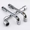 6/8/10/12mm Steel L-Shape Angled Pipe Socket Wrench Pipe Hexagonal Elbow Wrench Spanner Automotive Mechanical Tool
